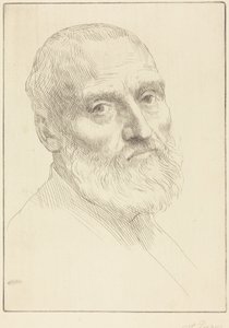 Studie zum Kopf eines Mannes von Alphonse Legros