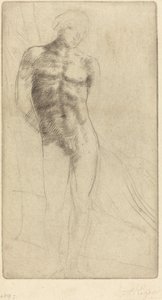 Studie einer nackten Figur (Etude de figure nue) von Alphonse Legros