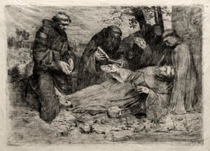 Der Tod des Heiligen Franziskus von Alphonse Legros