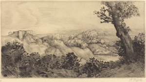 Oben auf dem Hügel (Le haut de la colline) von Alphonse Legros