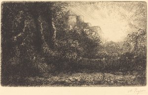 Ansicht eines Schlosses Chateau de Poillet von Alphonse Legros
