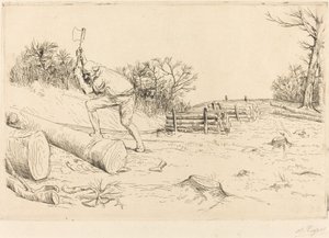 Holzfäller (Le bucheron) von Alphonse Legros