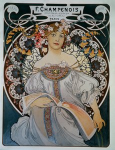 Werbung für den Drucker-Verleger F. Champenois - von Mucha von Alphonse Mucha