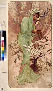 Der Winter (Serie der vier Jahreszeiten) von Alphonse Marie Mucha
