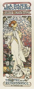Die Kameliendame (La dame aux camélias). 1896 (Lithografie) von Alphonse Mucha
