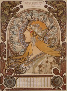 Zodiac, Grand Bazar & Nouvelles Galeries, Tours von Alphonse Mucha