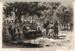 Ein Gerichtshof im Dschungel, nahe dem Dorf Sanchi, nach dem Diebstahl der Truhe der Entdecker, der Magistrat des Bezirks Bhopal und seine Gendarmen werden zum Tatort geschickt, um die Spuren zu untersuchen und zu beurteilen. Der Erzähler L