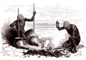 Einheimische Schmiede aus dem Latuka-Stamm, Südsudan