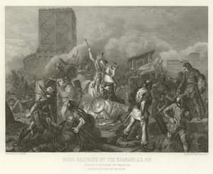 Paris belagert von den Normannen, 885 n. Chr.