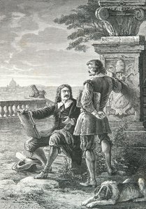 Porträt von Nicolas Poussin und Claude Gellée, genannt Le Lorrain, in Rom von Alphonse Marie de Neuville