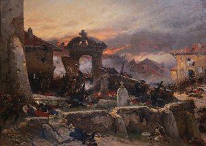 Der Friedhof von Saint-Privat, 18. August 1870, 1881 von Alphonse Marie de Neuville