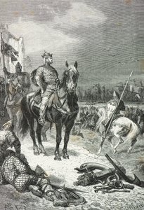 Wilhelm der Eroberer landet 1066 in Pevensey (Gravur) von Alphonse Marie de Neuville