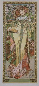 Die vier Jahreszeiten: Der Herbst, 1900 von Alphonse Mucha
