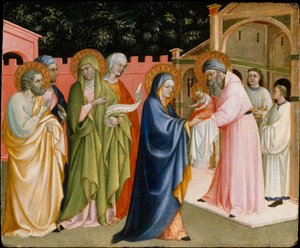 Die Darstellung im Tempel, wahrscheinlich ca. 1430 von Alvaro Pirez