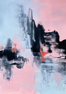 Modernes Abstraktes Pink-Blau