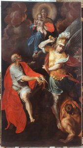 Madonna mit Kind und St. Johannes der Evangelist und St. Michael