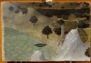 Ein Schloss am See von Ambrogio Lorenzetti