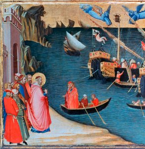 St. Nikolaus rettet Mira vor der Hungersnot, um 1327-1332 von Ambrogio Lorenzetti