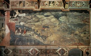 Das Land (Detail) von Ambrogio Lorenzetti