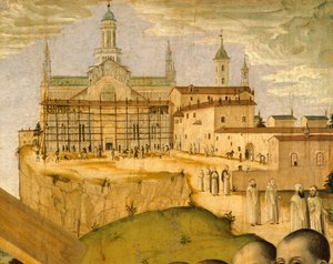 Bau der Certosa di Pavia, von Ambrogio da Fossano genannt Bergognone (1453-1523 ca.), Italien 15. Jahrhundert, Detail von Ambrogio da Fossano (c.1460 1523)