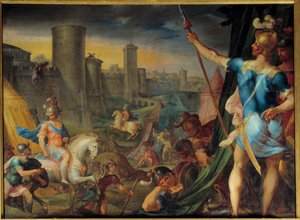 Das Lager der Kreuzfahrer vor Jerusalem von Ambroise Dubois