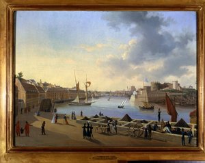Der Hafen von Brest und das Artillerielager, ca. 1820 von Ambroise Louis Garneray