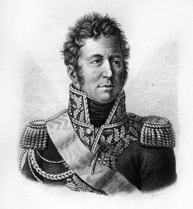 Jacques Alexandre Bernard Law, Marquis de Lauriston, Marschall von Frankreich (1768-1828) - in „Portraits des généraux français en suite les victoires et conquêtes des Français“. Graviert von Ambroise Tardieu 1818. Stella Sammlung. von Ambroise Tardieu