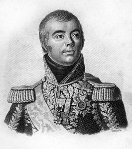 Jacques Alexandre Macdonald (1765-1840), Marschall von Frankreich - in „Porträts der französischen Generäle nach den Siegen und Eroberungen der Franzosen“. Graviert von Ambroise Tardieu 1818. Stella Sammlung