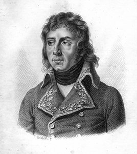 Porträt von Charles Antoine Desaix de Veygoux (1768-1800), französischer General. In „Portraits der französischen Generäle nach den Siegen und Eroberungen der Franzosen“. Graviert von Ambroise Tardieu 1818. Stella Sammlung