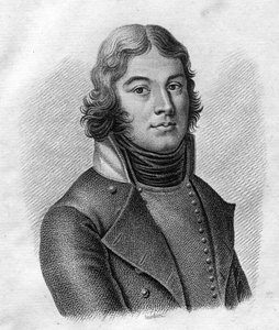 Porträt von General Lazare Louis Hoche (1768-1797) - in „Porträts der französischen Generäle nach den Siegen und Eroberungen der Franzosen“ graviert von Ambroise Tardieu 1818. Stella Sammlung von Ambroise Tardieu