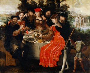 Musizierende Gesellschaft im Freien, ca. 1540-50