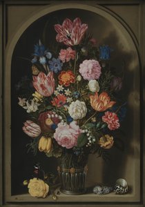 Blumenstrauß in einer Steinnische von Ambrosius the Elder Bosschaert