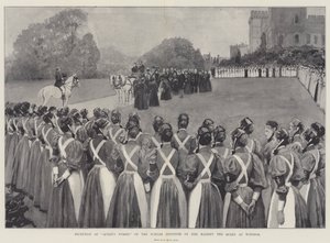 Empfang der Krankenschwestern des Jubiläumsinstituts durch Ihre Majestät die Königin in Windsor