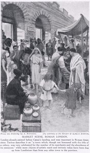 Römische Marktszene, London, Illustration aus 