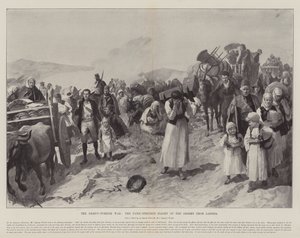 Der Griechisch-Türkische Krieg, die panische Flucht der Griechen aus Larissa