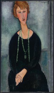 Frau mit grünem Halsband (Madame Menier) von Amedeo Modigliani