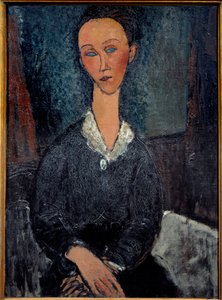 Die Frau mit dem weißen Kragen von Amedeo Modigliani
