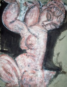 Nackte Karyatide
