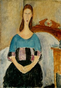 Porträt von Jeanne Hébuterne, sitzend, 1918 von Amedeo Modigliani