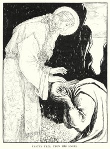 Festus fiel auf seine Knie von Amelia M. (attr.to) Bowerley or Bauerle