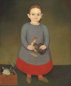 Mädchen mit Spielzeughahn von American 19th Century
