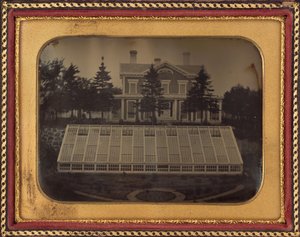Haus mit Gewächshaus, Virginia von American 19th Century