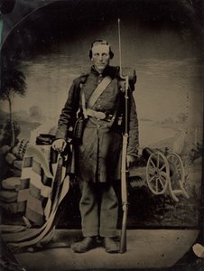 Porträt eines Soldaten des Bürgerkriegs von American 19th Century