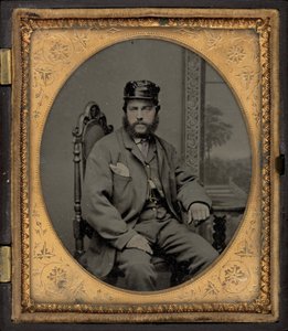 Porträt eines Soldaten von American 19th Century