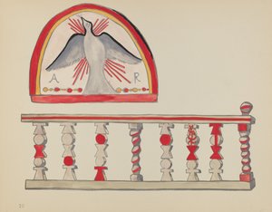 Tafel 10: Heiliger Geist Lunette: Aus dem Portfolio "Spanische Kolonialdesigns von New Mexico"