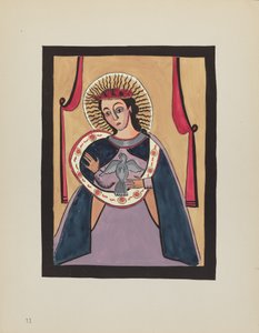 Tafel 11: Verkündigung: Aus dem Portfolio "Spanische Kolonialdesigns von New Mexico" von American 20th Century