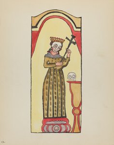 Tafel 12: Heilige Rita: Aus dem Portfolio "Spanische Kolonialdesigns von New Mexico" von American 20th Century