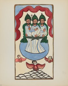 Die Heilige Dreifaltigkeit: Aus dem Portfolio "Spanische Kolonialdesigns von New Mexico" (Tafel 33) von American 20th Century