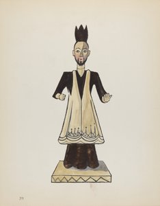 Tafel 39: Heiliger Johannes Nepomuk: Aus dem Portfolio "Spanische Kolonialdesigns von New Mexico" von American 20th Century