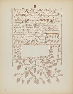 Tafel 3: Pecos-Buch der Besuche: Aus dem Portfolio "Spanische Kolonialdesigns von New Mexico"